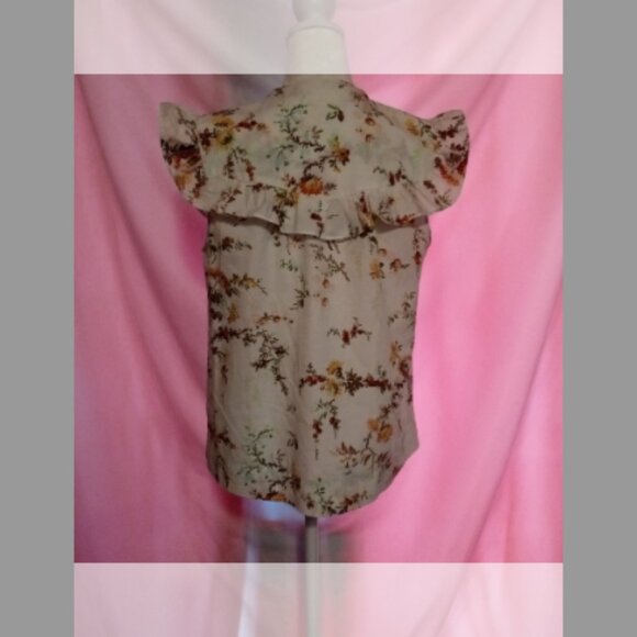 La Via Rebecca Taylor Floral Ruffle Blouse - Picture 2 of 7